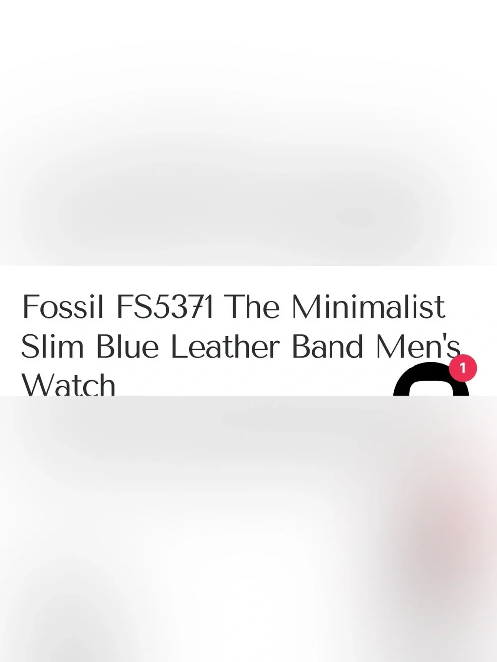 Fossil Men's Blue Leather Strap Watch with  Gold Case